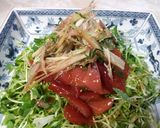 漬けマグロの韓国風野菜たっぷりサラダ作り方4写真