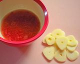 鮭の梅にんにく照り焼き作り方1写真