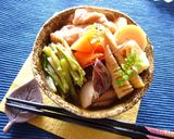 水ぶきと筍と油麩の煮物作り方11写真