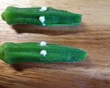 キャラ弁☆オクラのワニくん☆作り方8写真