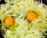 春キャベツの＊ふらいぱんたまご(^^)作り方2写真