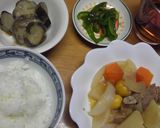 おつまみにも：鶏玉ひもの肉じゃが風作り方7写真