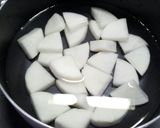 ニコニコ顔の大根煮物〜古い大根救済〜作り方1写真