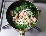 法蓮草・ツナ・えのきの麺つゆバター炒め★作り方2写真