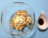 ツナコーン☆マヨって迷って☆乗せた丼作り方2写真