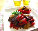 パイン＆パプリカ＆牛肉のカラフルソテー作り方9写真