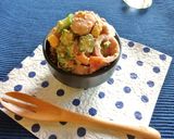魚ニソ×福神漬け×オクラのカレーマヨ和え作り方6写真