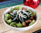 わさび風味★豆腐とわかめのサラダ作り方4写真
