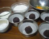 米粉の♪粒あん入り玉子蒸しパン作り方1写真