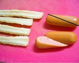キャラ弁☆ウインナーと竹輪でかたつむり作り方1写真