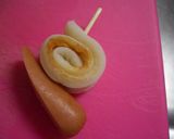 キャラ弁☆ウインナーと竹輪でかたつむり作り方4写真