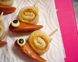 キャラ弁☆ウインナーと竹輪でかたつむり作り方6写真