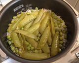 サヤも利用☆グリーンピース豆ごはん作り方4写真