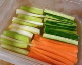 白だしで✿野菜のわさび漬け作り方1写真