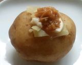 蒸しじゃがいも塩麹バターなめたけ作り方2写真