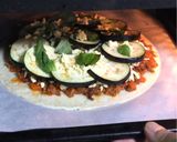 豆腐シュレッドで作るナスのボローニャピザ作り方14写真