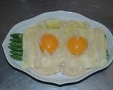 焼くだけ♪塩麹で筍とアスパラのミラノ風作り方5写真
