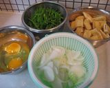 *塩麹*我が家流!油揚げの卵とじ作り方1写真