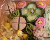お弁当✿ピーマンのお花チーズ焼き✿デコ弁作り方7写真
