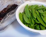 ✿絹さやのパリパリ醤油漬け✿作り方1写真