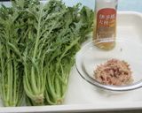 サラダからし菜の伊予柑風味作り方1写真