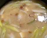 豆腐となめことネギの味噌汁作り方4写真