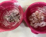 冷凍海老と牡蠣のジェノベーゼパスタ作り方1写真