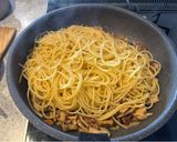 蓮根としめじの和風パスタ（肉入り）作り方7写真
