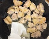 鶏もも肉と葱のわさびポン酢炒め作り方4写真
