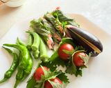 夏野菜とカニカマ大葉巻きの天丼❣️作り方2写真