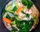 簡単昼食・夕飯！海老と野菜たっぷりうどん作り方6写真