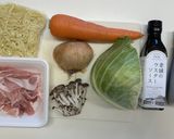 ワンパンしめじの和風ソース焼きそば作り方1写真