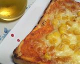 食パンでピザ＊コーン＆マヨ＊作り方4写真