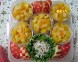 お弁当に水玉模様が可愛いりんご☆作り方6写真