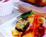 *フライド茄子入りカプレーゼ焼きパスタ*作り方14写真