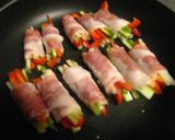 豚肉で巻いたセロリを香味ダレで♪作り方4写真