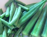 三度豆とオクラの胡麻和え作り方1写真