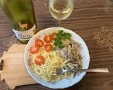 秋のレモン風味の秋刀魚パスタ作り方18写真