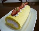 抹茶のロールケーキ♪あずきクリーム♪作り方9写真