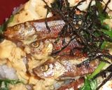 ワカサギ甘露煮de玉子丼作り方6写真