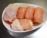 *鶏胸で✿玉葱巻き✿(すき焼き味)*作り方2写真