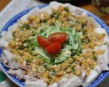 蒜泥白肉（茹で豚肉のニンニクソースがけ）作り方3写真