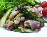 アスパラと豚バラ☆にんにくレモン醤油炒め作り方6写真