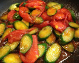 簡単！夏野菜の中華炒め「トマきゅう玉子」作り方3写真