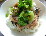 鯖おろし丼　梅わさび風味　～鯖水煮缶使用作り方4写真