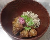 手抜き汁物☆濡れおかきととろろのすまし汁作り方1写真