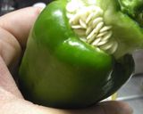 煮込み仕立てのピーマン肉詰め作り方1写真