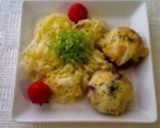 冷凍ハンバーグで♬きのこマヨチーズグリル作り方5写真