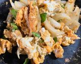 新玉ねぎとサヤエンドウと卵の炒め物作り方5写真