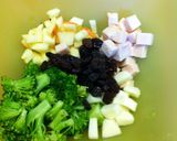 ブロッコリーとりんごのカレーマヨ和え作り方1写真